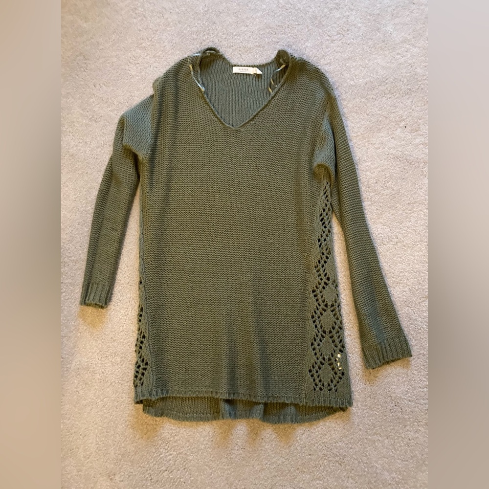 Dark green knitted sweater